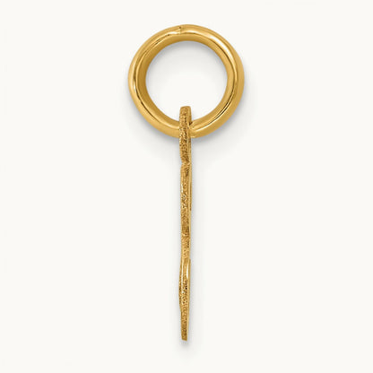 Small Script Letter E Initial Charm, 14K