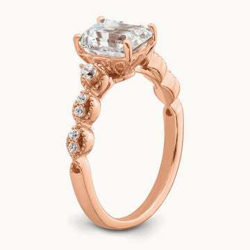 Emerald Semi-Mount Engagement Ring, 1.50 ct tw