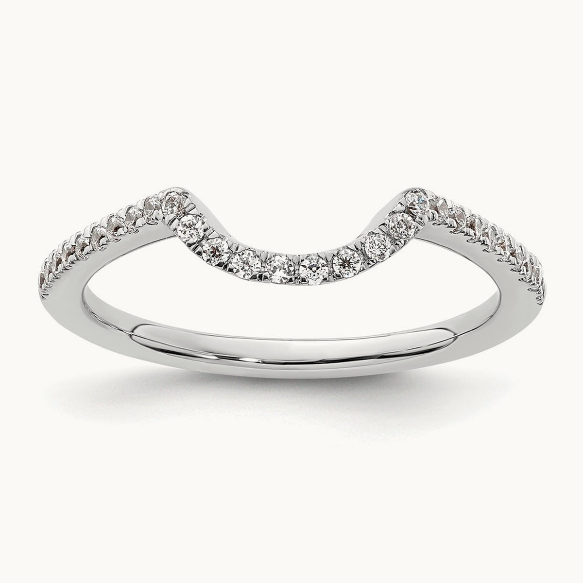 Diamond Wedding Band, 14K White Gold