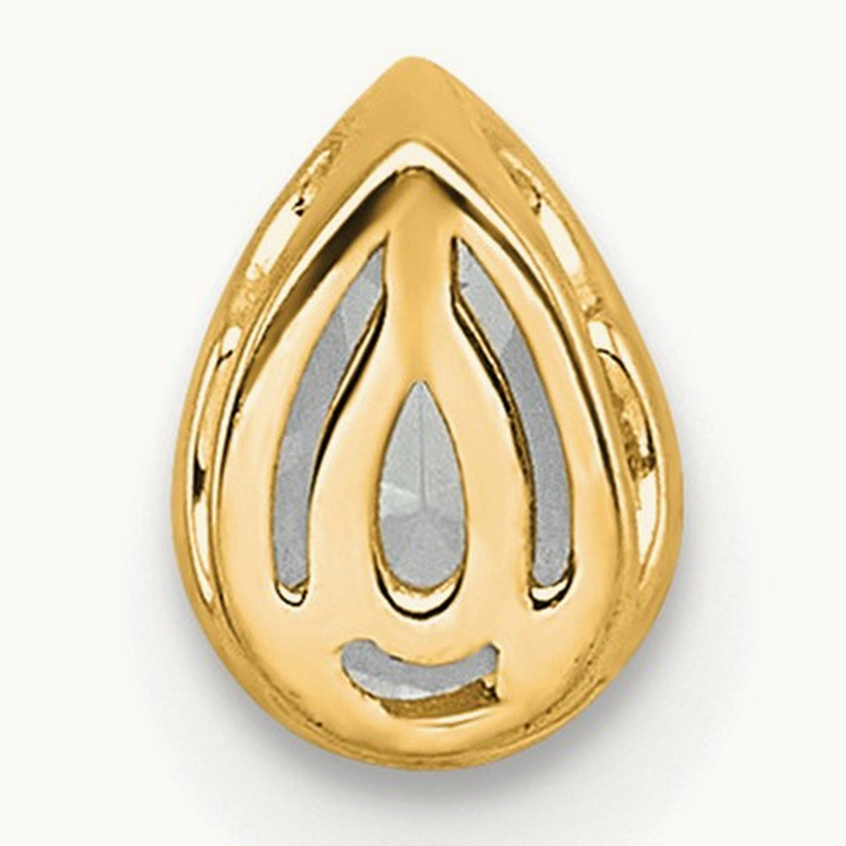Pear Bezel Chain Slide, 0.25-3.00 ct tw Lab-Grown Diamond — 1/3 ct, VS (Best), 14K Yellow Gold