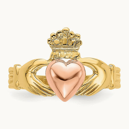 Baby Claddagh Ring — 14K Two-Tone Gold, 1