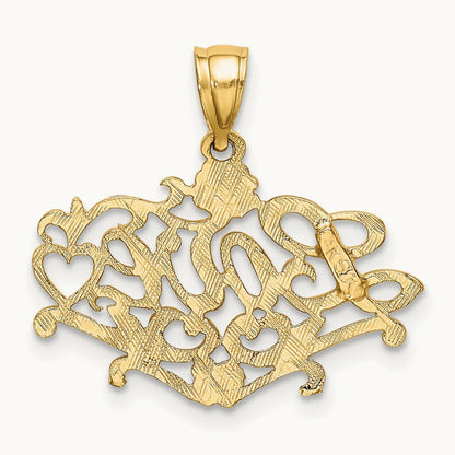 LOVE with Heart Charm, 14K