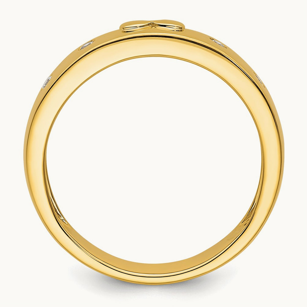 Infinity Diamond Mens Complete Wedding Band, 14K
