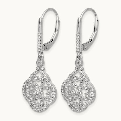 Fashion Leverback Earrings, 0.50 ct tw Lab-Grown Diamond