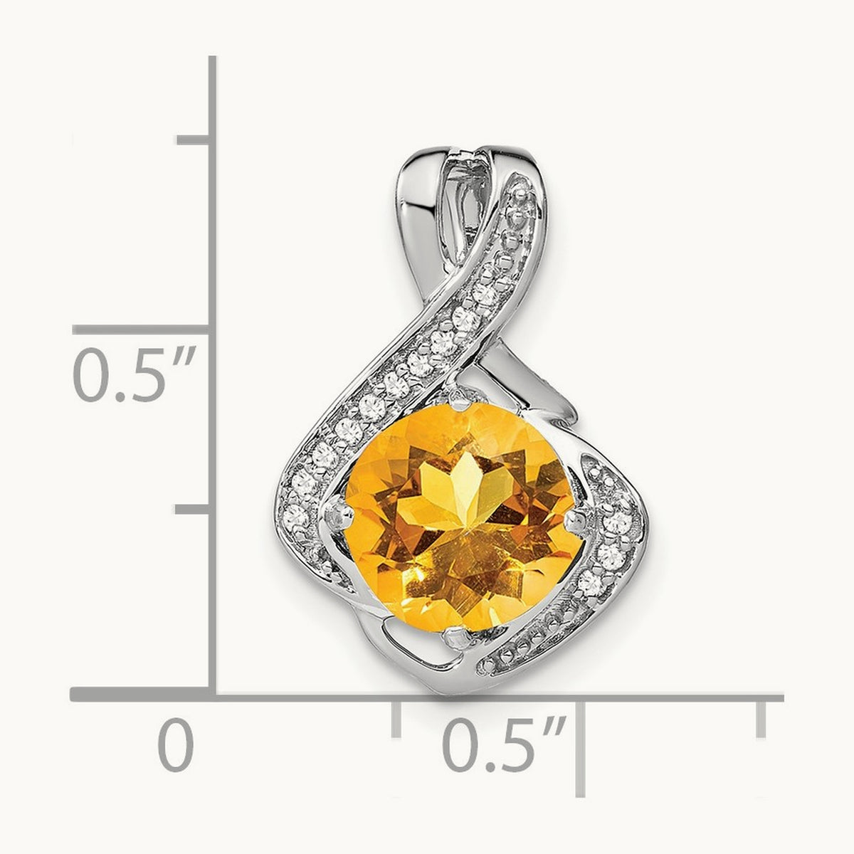 Citrine and Diamond Pendant — photo set