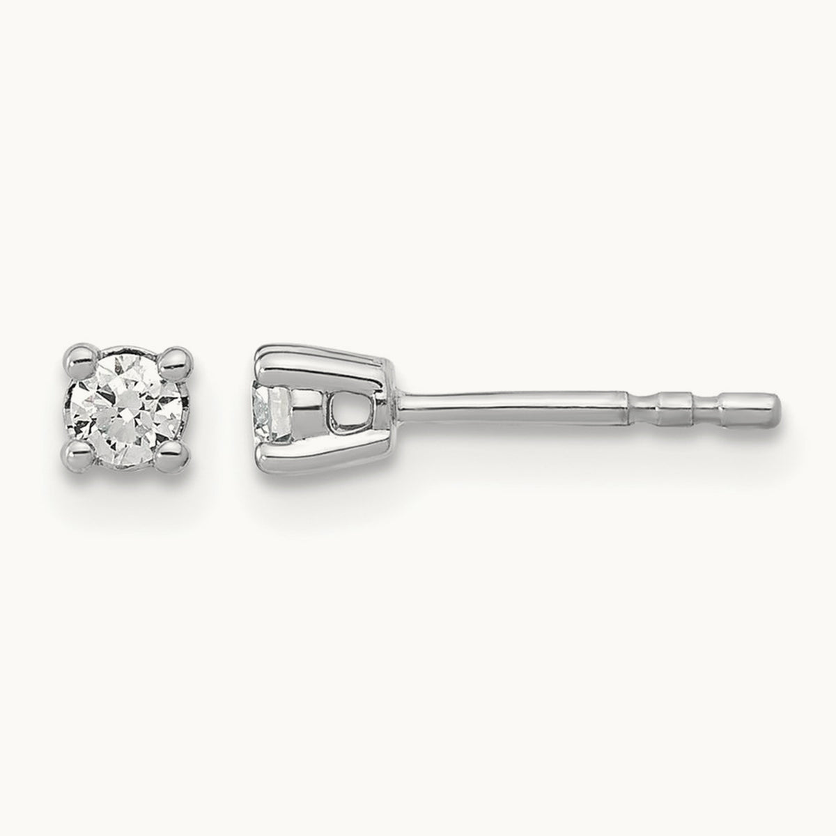 Round Heavyweight Stud Earrings, 0.10-7.00 ct tw Lab-Grown Diamond — 1/6 ct, 14K White Gold