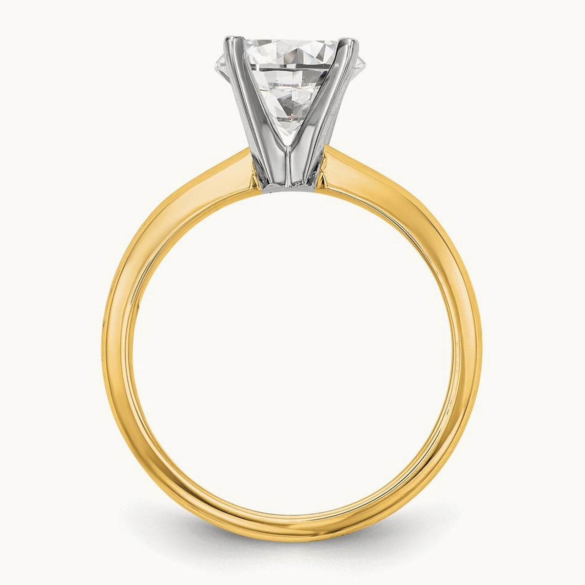 5/8ct. Lightweight Knife Edge Half-Round Mounting, 14K Two-tone