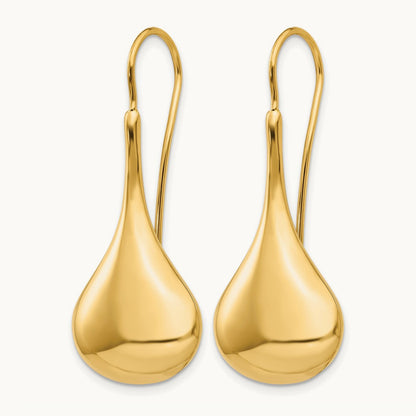 Polished Abstract Wire Earrings, 14K
