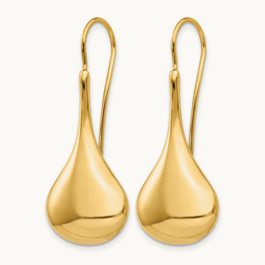 Polished Abstract Wire Earrings, 14K