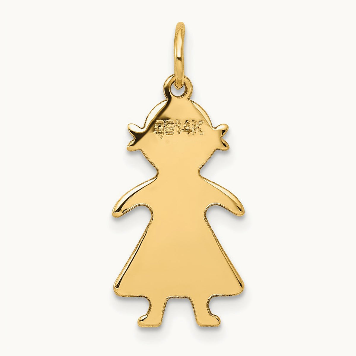 .018 Depth Engravable Girl Charm — 25mm