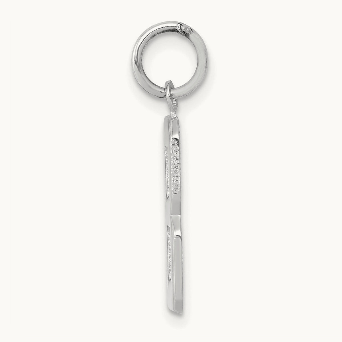 Medium Polished Number 8 Charm — 14K White Gold, 18.61mm
