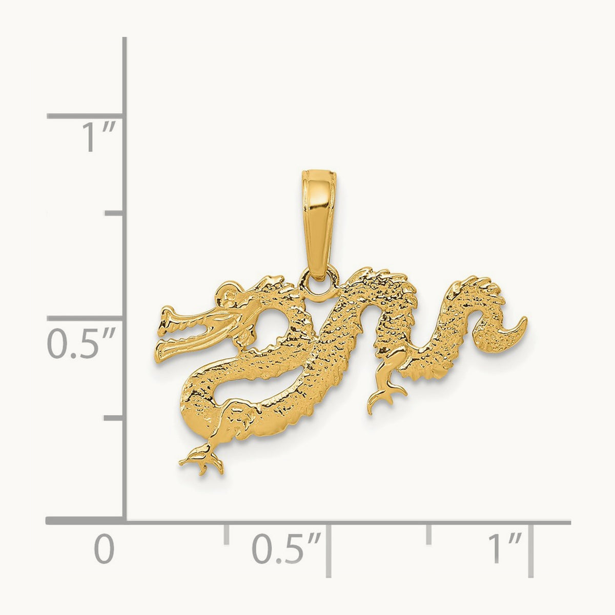 Dragon Pendant, 14K