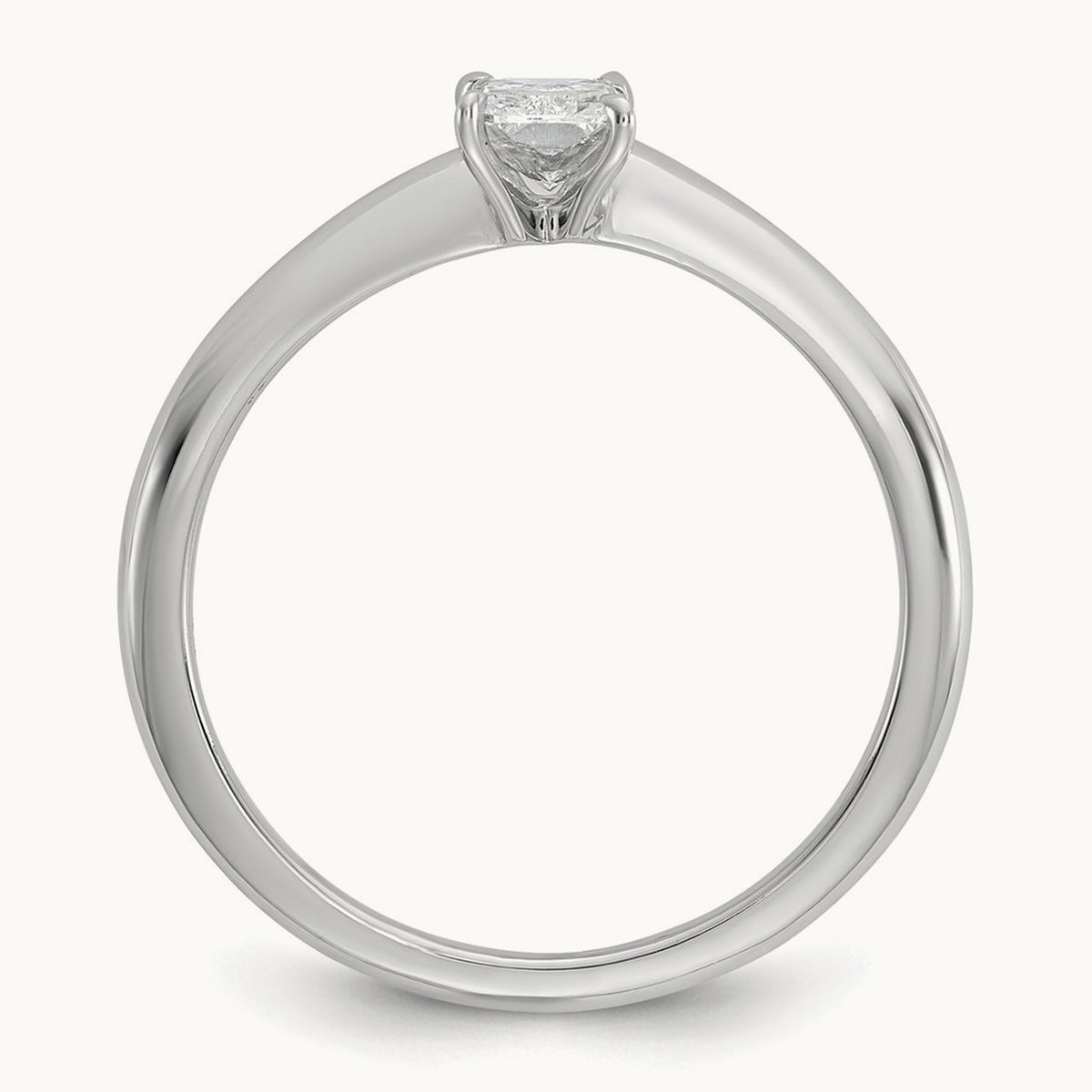 Radiant Solitaire Engagement Ring, 0.50-5.00 ct tw Lab-Grown Diamond — 1/2 ct, 14K White Gold