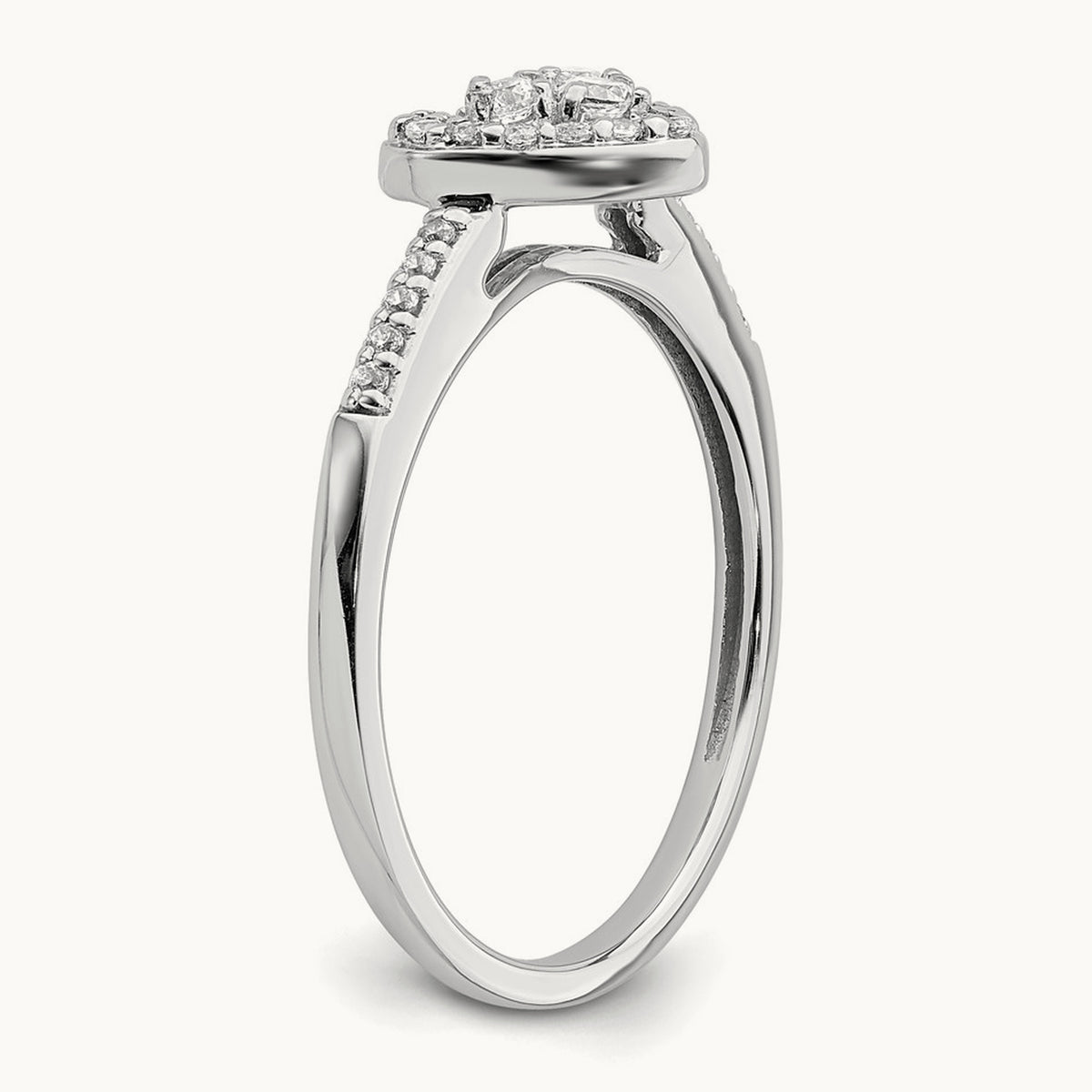 Diamond Cluster Complete Engagement Ring — photo set