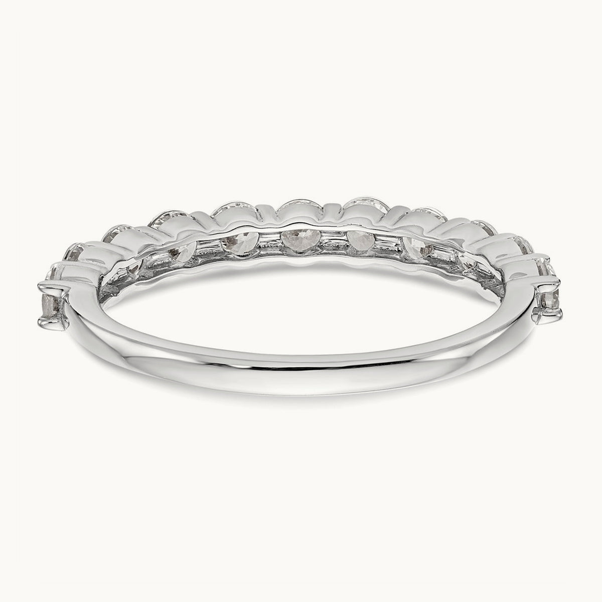 11-Stone Diamond Band, 14K White Gold