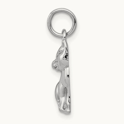 Cat Charm, 14K White Gold