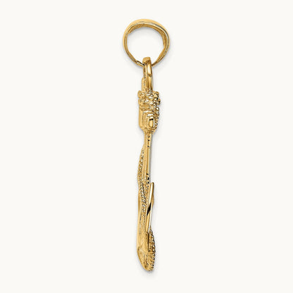 2-D Anchor with Rope Pendant, 14K