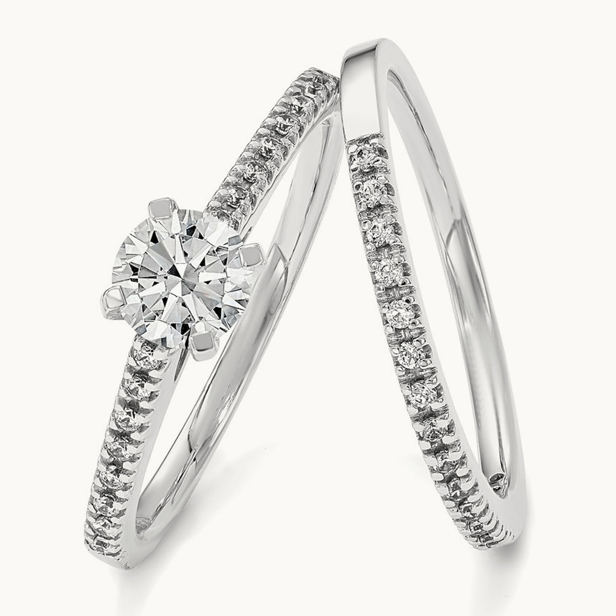Diamond Wedding Band, 10K White Gold