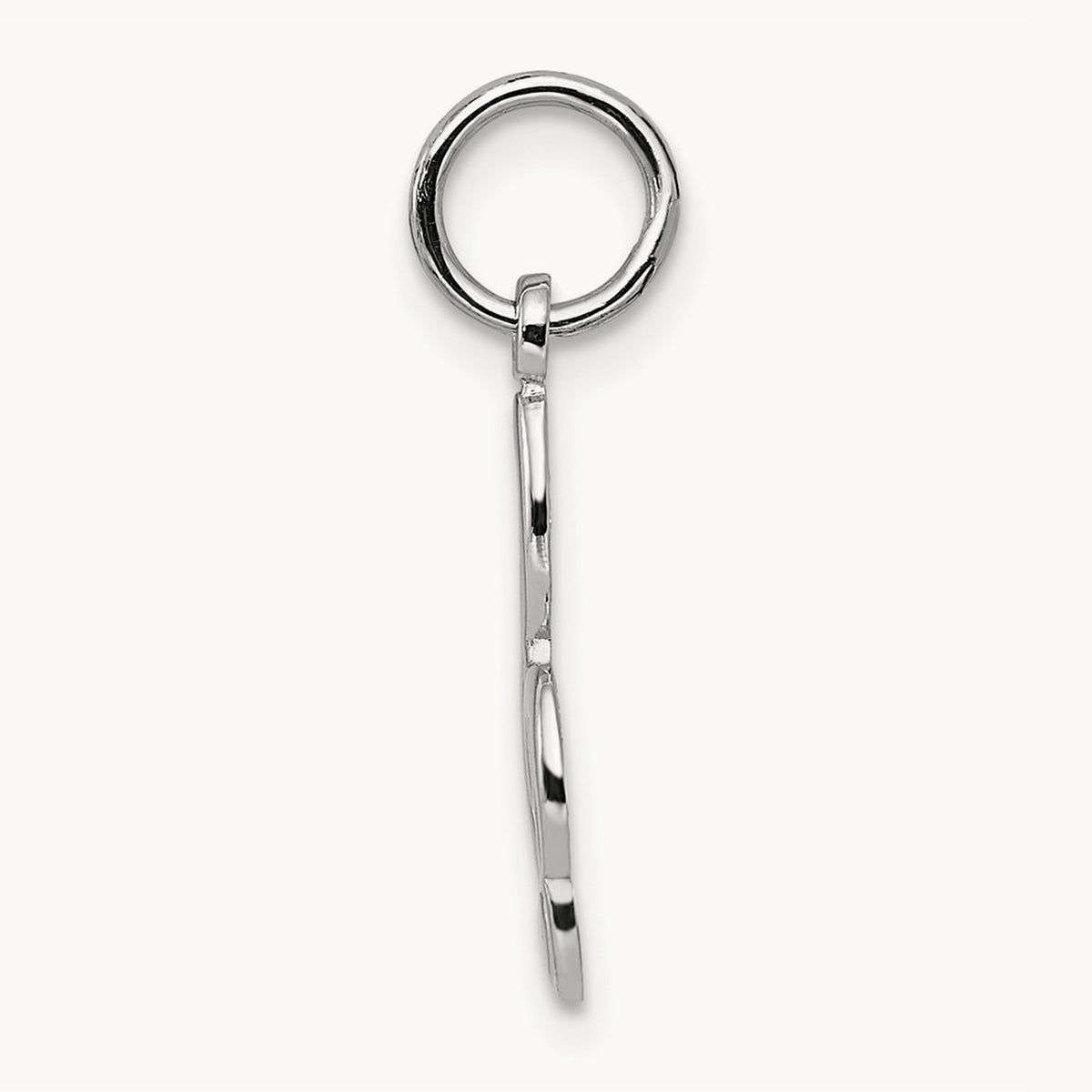 Treble Clef Charm — 14K White Gold
