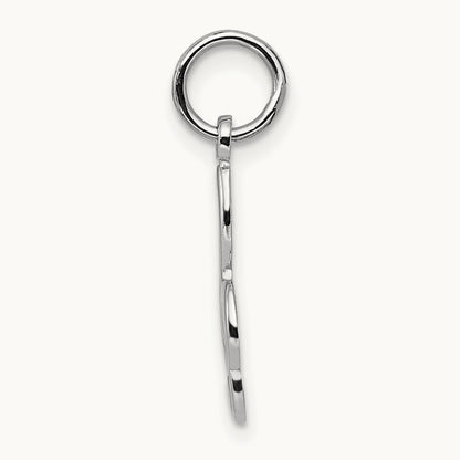 Treble Clef Charm — 14K White Gold