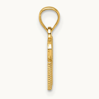 Polished GIRL MOM Pendant, 14K