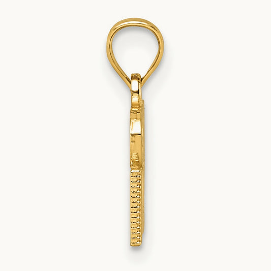 Polished GIRL MOM Pendant, 14K