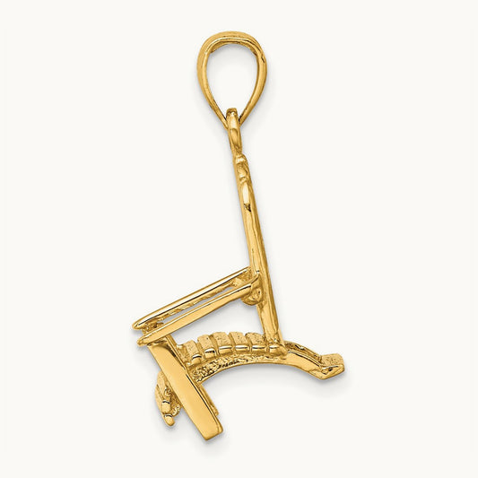 3-D Beach Chair Charm, 14K