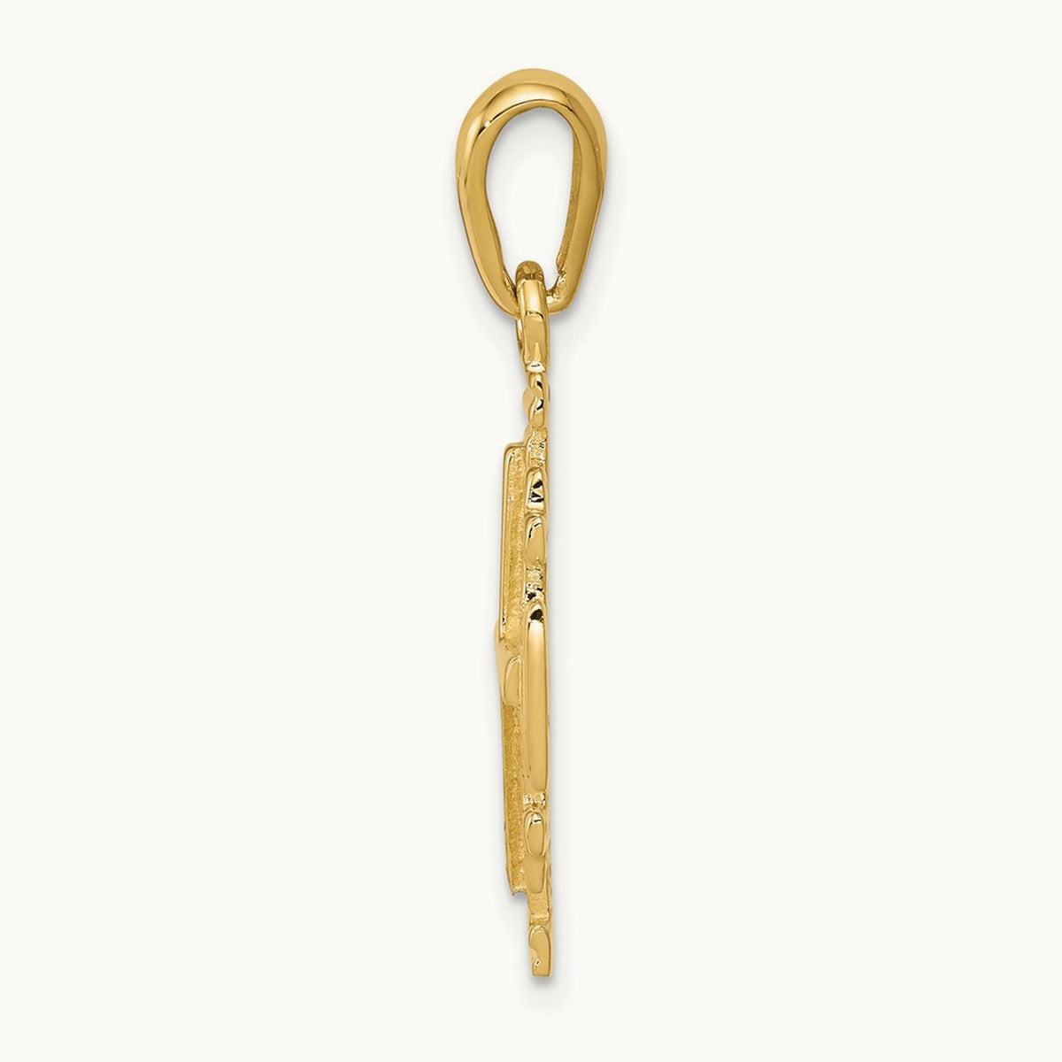 Jerusalem Cross Pendant — 14K Yellow Gold, 30mm
