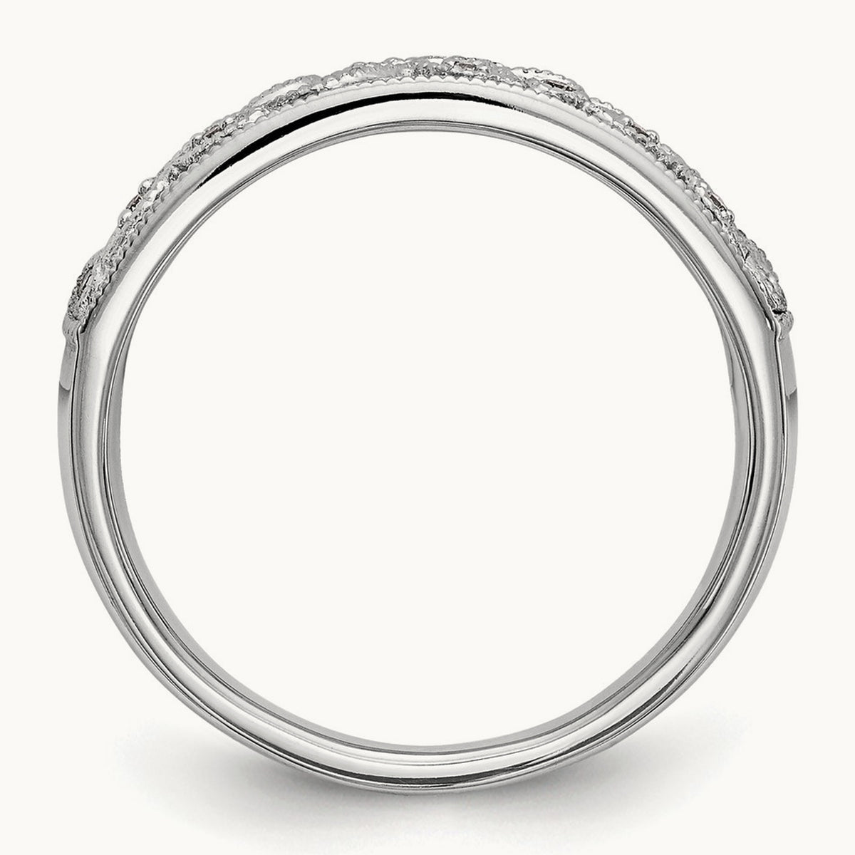 Diamond Band, 0.06 ct tw, 14K Gold — 14K White Gold
