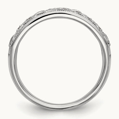 Diamond Band, 0.06 ct tw, 14K Gold — 14K White Gold