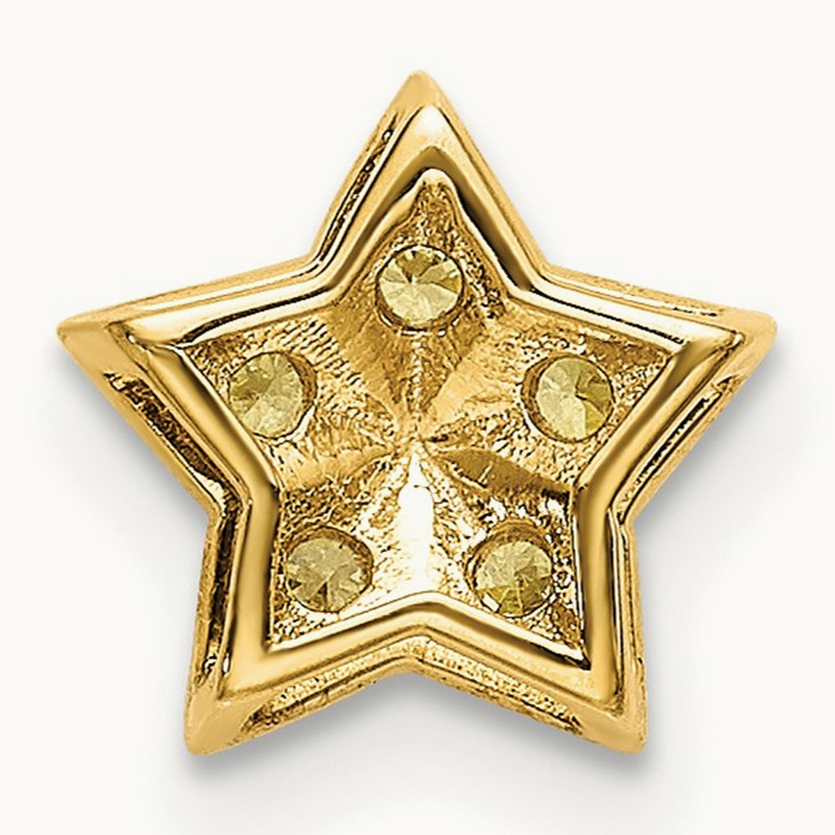 Sapphire Star Chain Slide Pendant, 14K Yellow