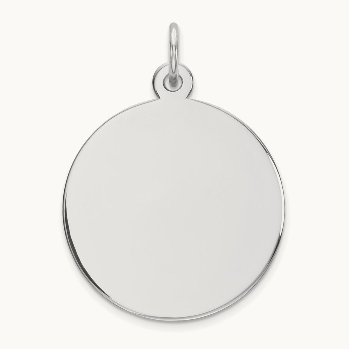 Plain .018 Gauge Round Engravable Disc Charm — 27mm