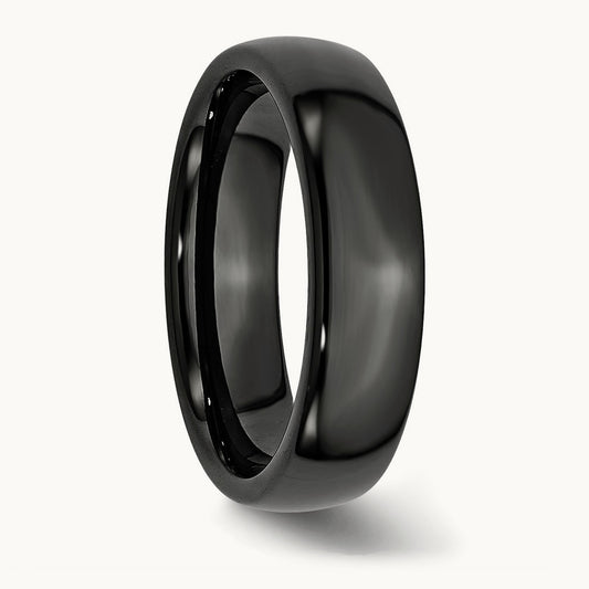 Black Ceramic Polished Band