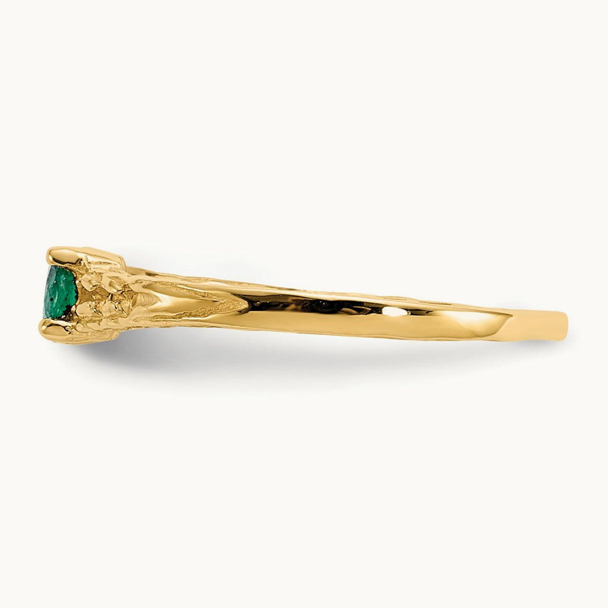 Madi K Emerald Birthstone Baby Ring, 3mm, 14K
