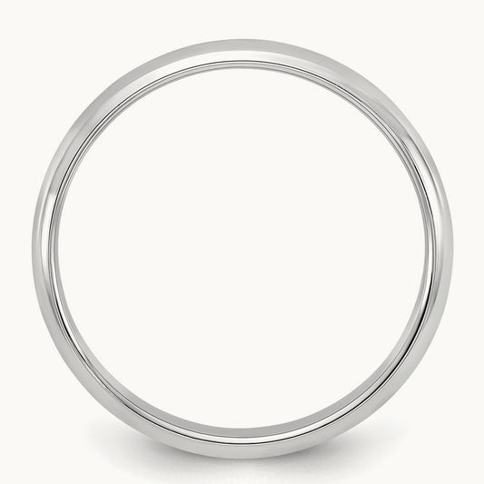 Half Round Band, 3mm, 10K White Gold