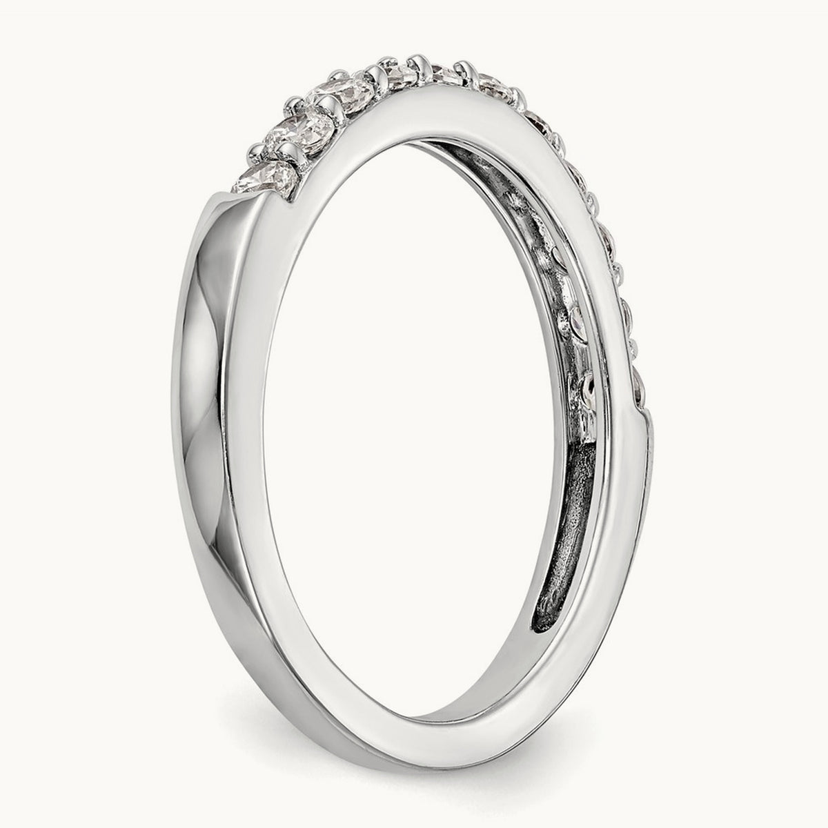 Diamond Wedding Band, 14K White Gold