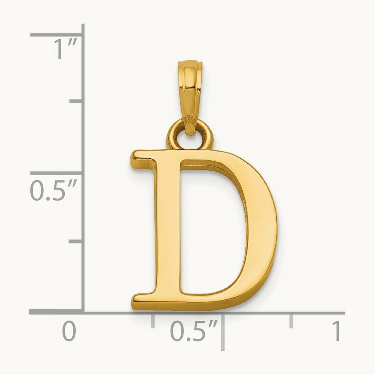 Initial Pendant — 17.56mm, D