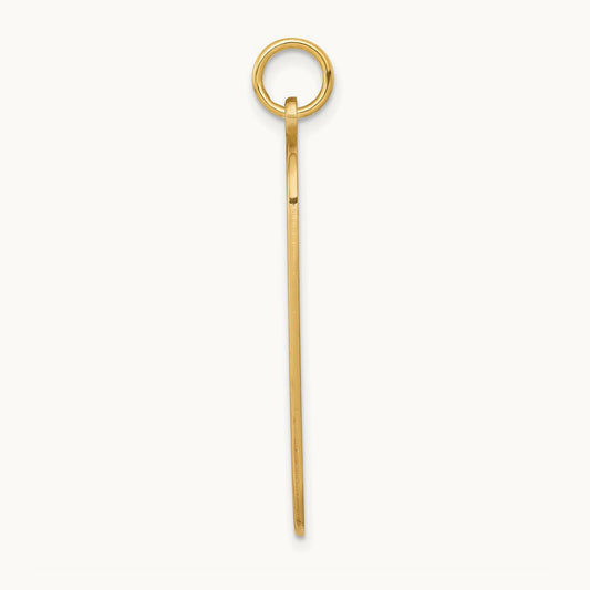 Red Enamel Medical Jewelry Pendant, 14K