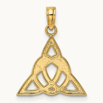 Celtic Trinity Knot Charm in 14K Yellow Gold