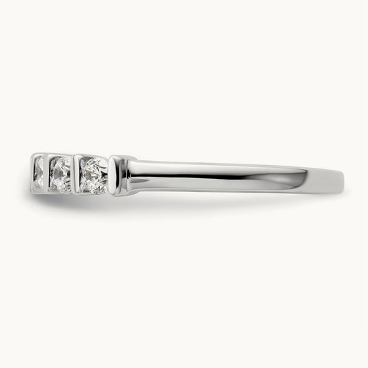 5-Stone Diamond Band, 14K White Gold