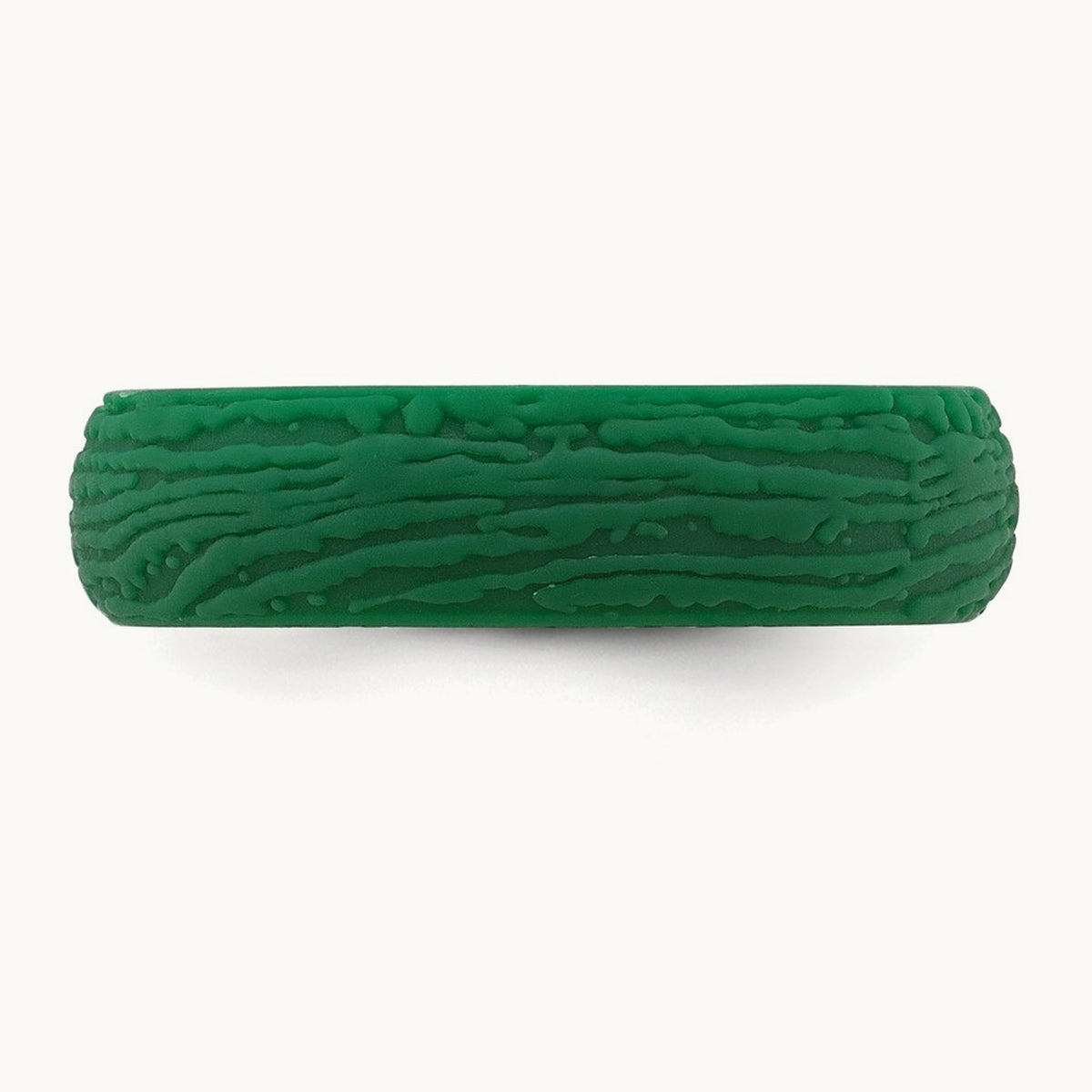 Silicone Hunter Green 5.70mm Wood Grain Pattern Band
