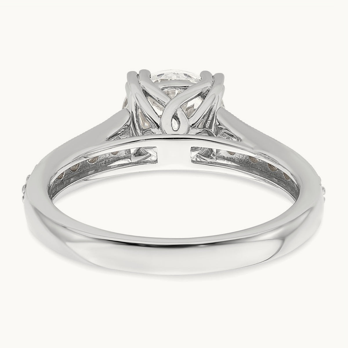 1 1/2ct Round Semi-Mount Engagement Dia Ring, 14K White Gold