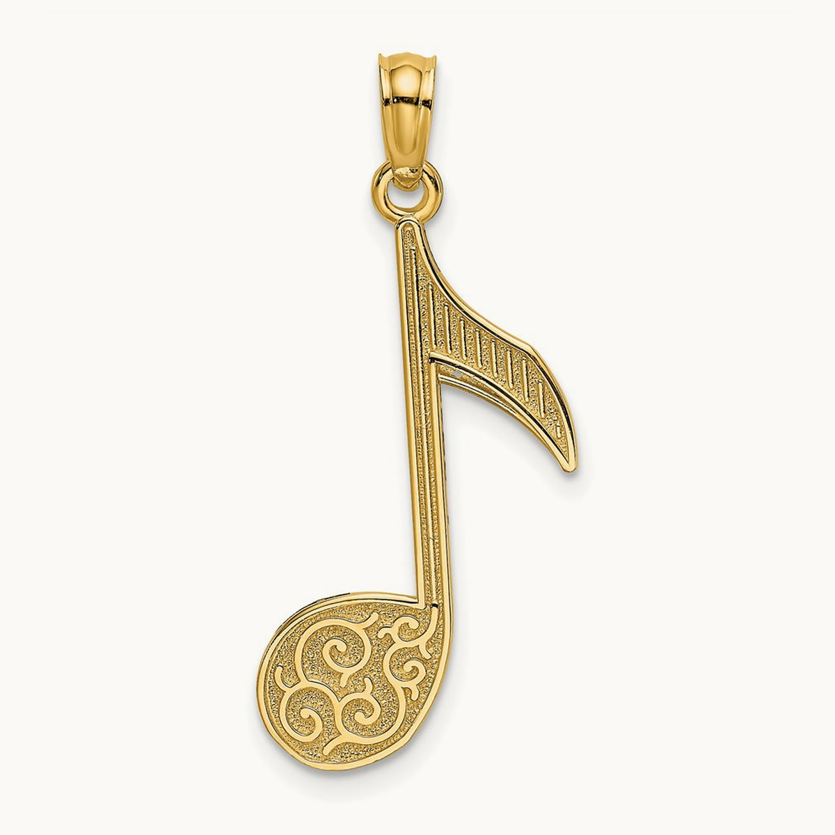 Music Note Charm, 14K