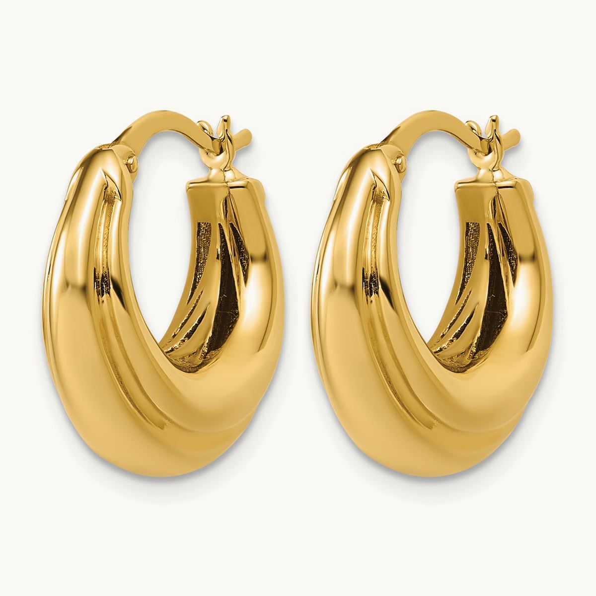 Polished and Grooved Hoop Earrings — Leslie's — photo set