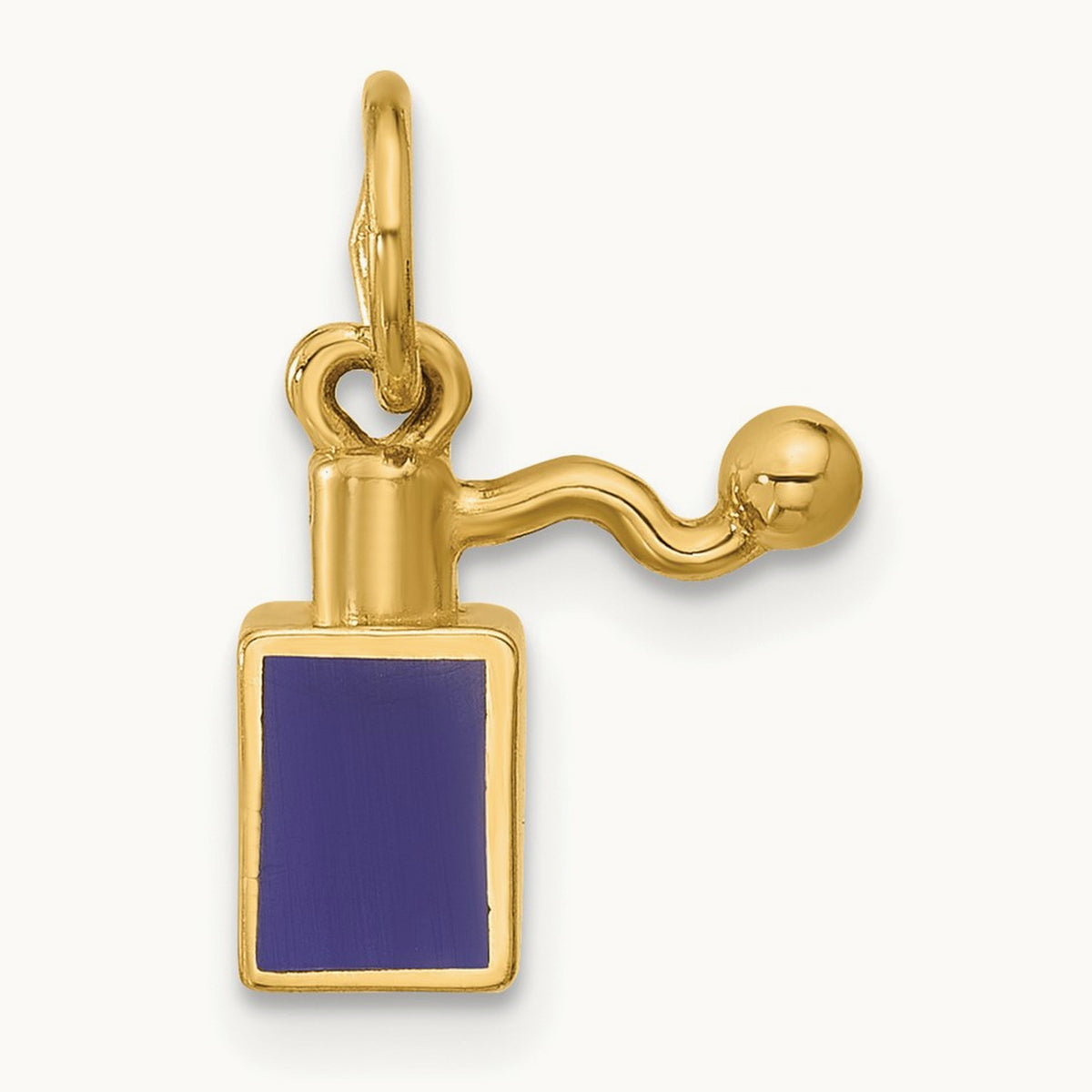 Square Perfume Bottle Charm, 14K Yellow Gold