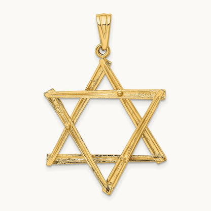 Star of David Pendant, 14K