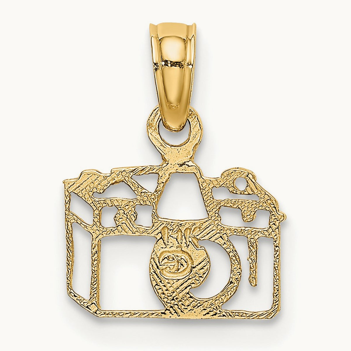 Flat Cut-Out Camera Charm, 14K