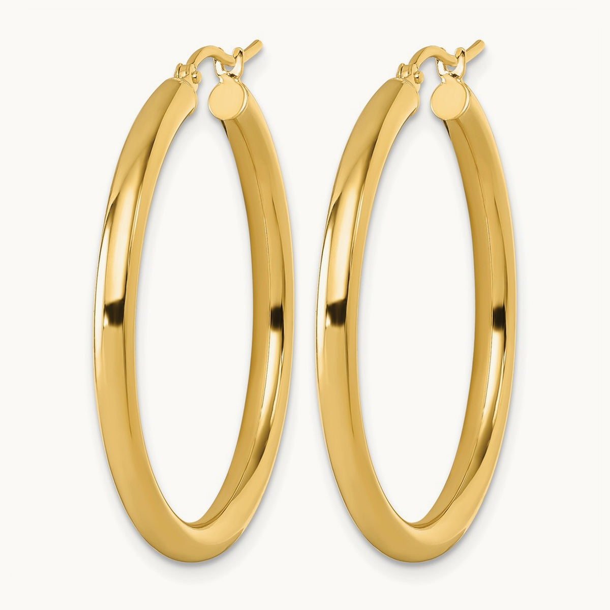 Polished Hinged Hoop Earrings, 10K — Leslie's
