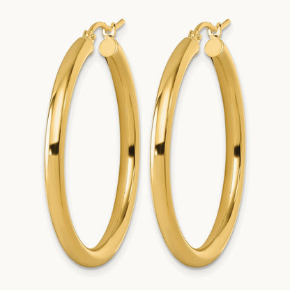 Polished Hinged Hoop Earrings, 10K — Leslie's