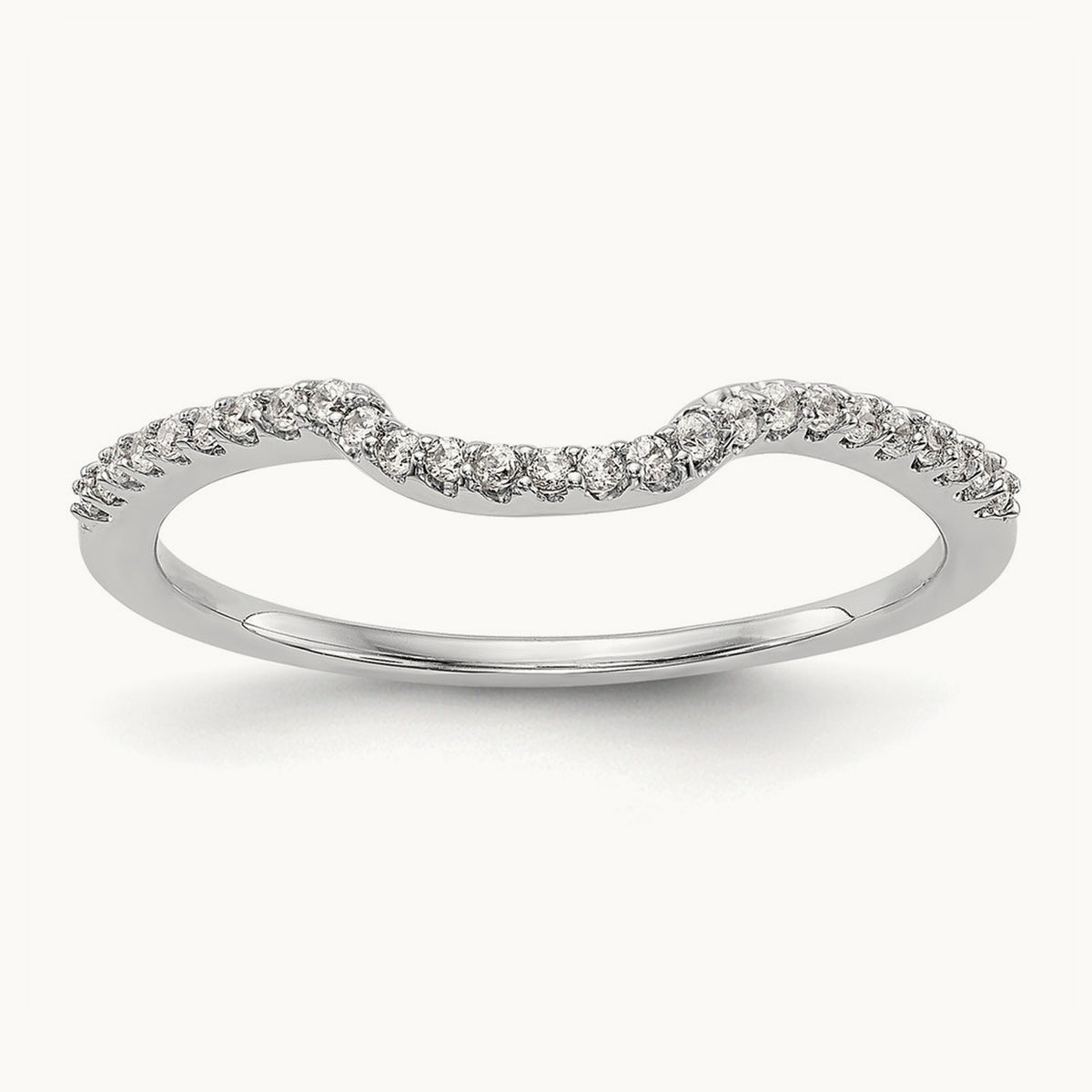 Diamond Wedding Band, 14K White Gold